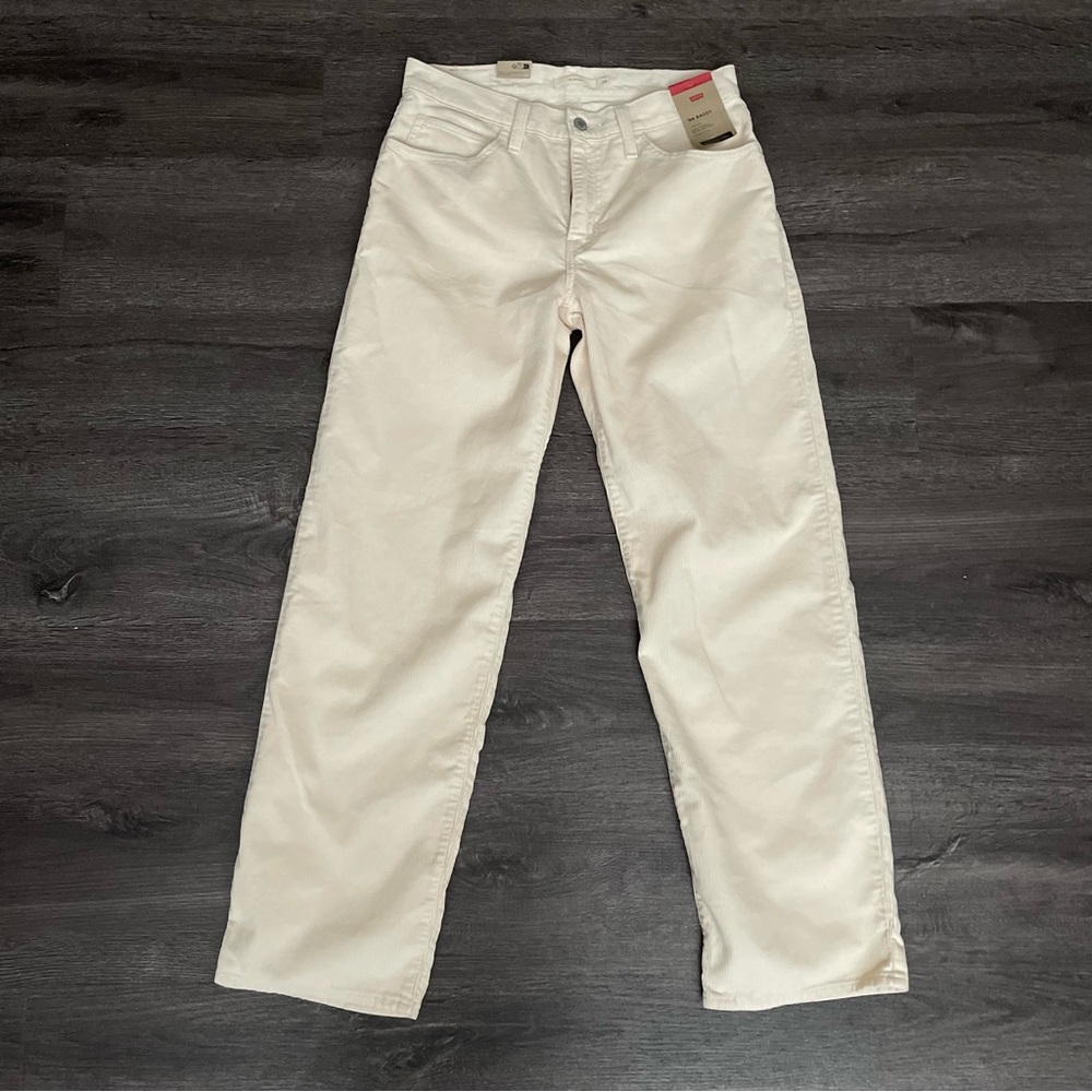 NEW Levi's Off-White Baggy Corduroy Pants ( 28)